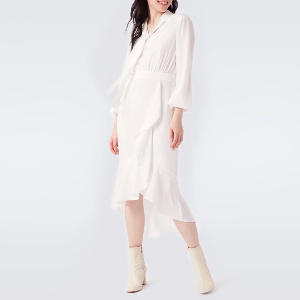 NWT DVF Diane Von Furstenberg Agna Soft Crepe Midi Dress